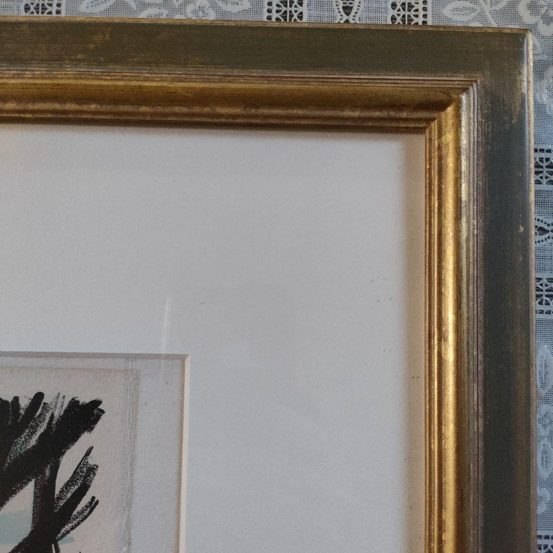 荻須高徳(文化勲章作家)　 大判リトグラフ『パリ　サン・マルタン運河』直筆サイン