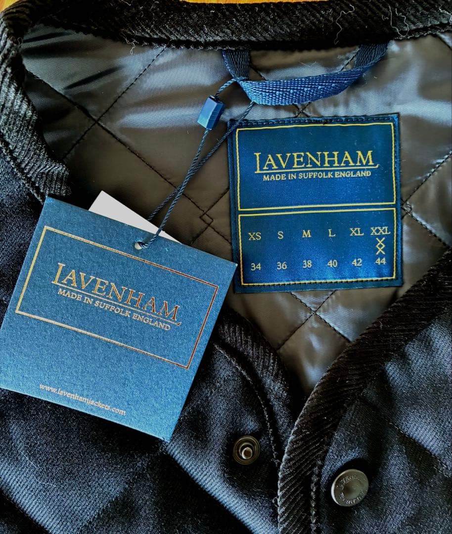 ラベンハム　デニムキルティングベスト 黒