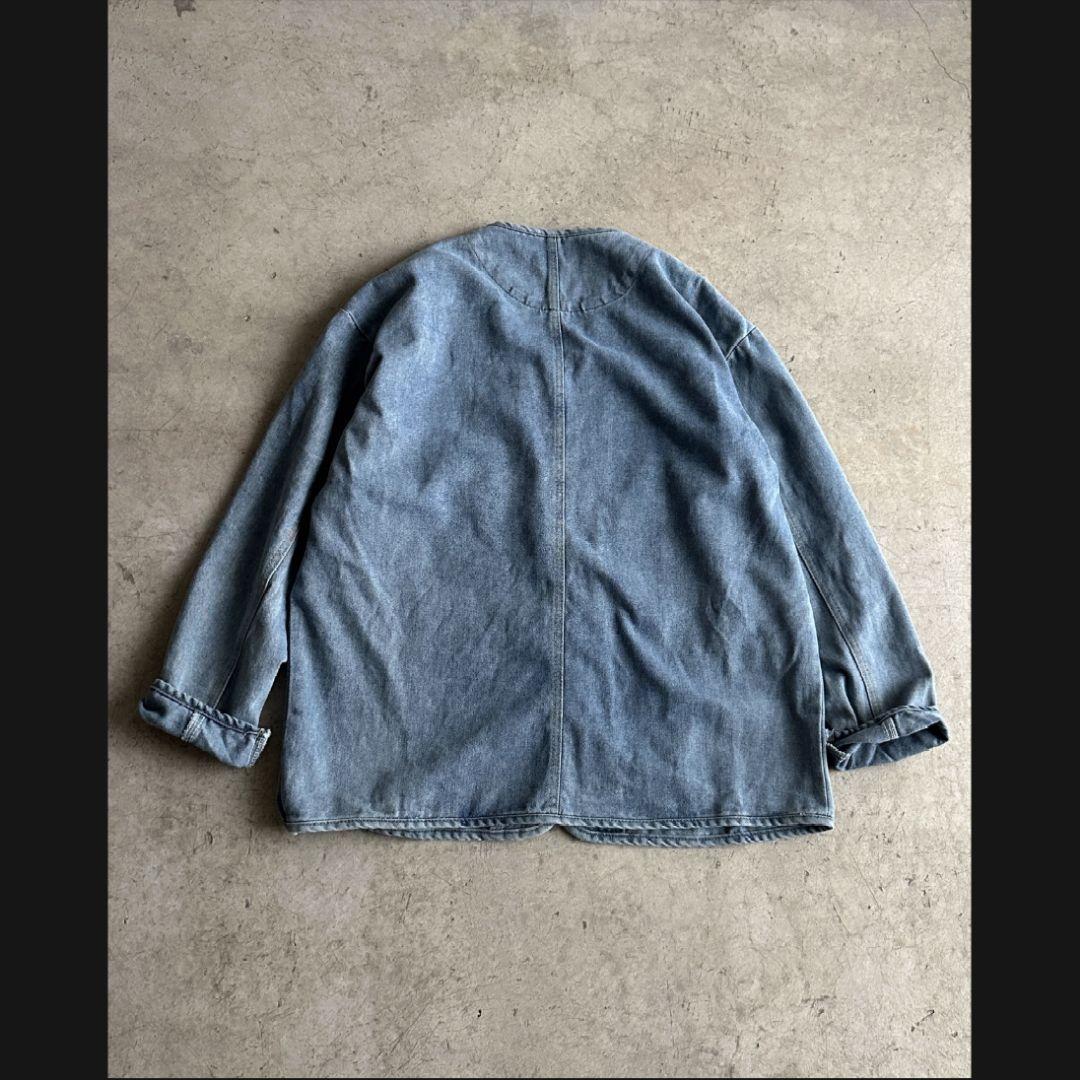 未使用 ARULLE Ｖカラーデニムジャケット　ライトブルー