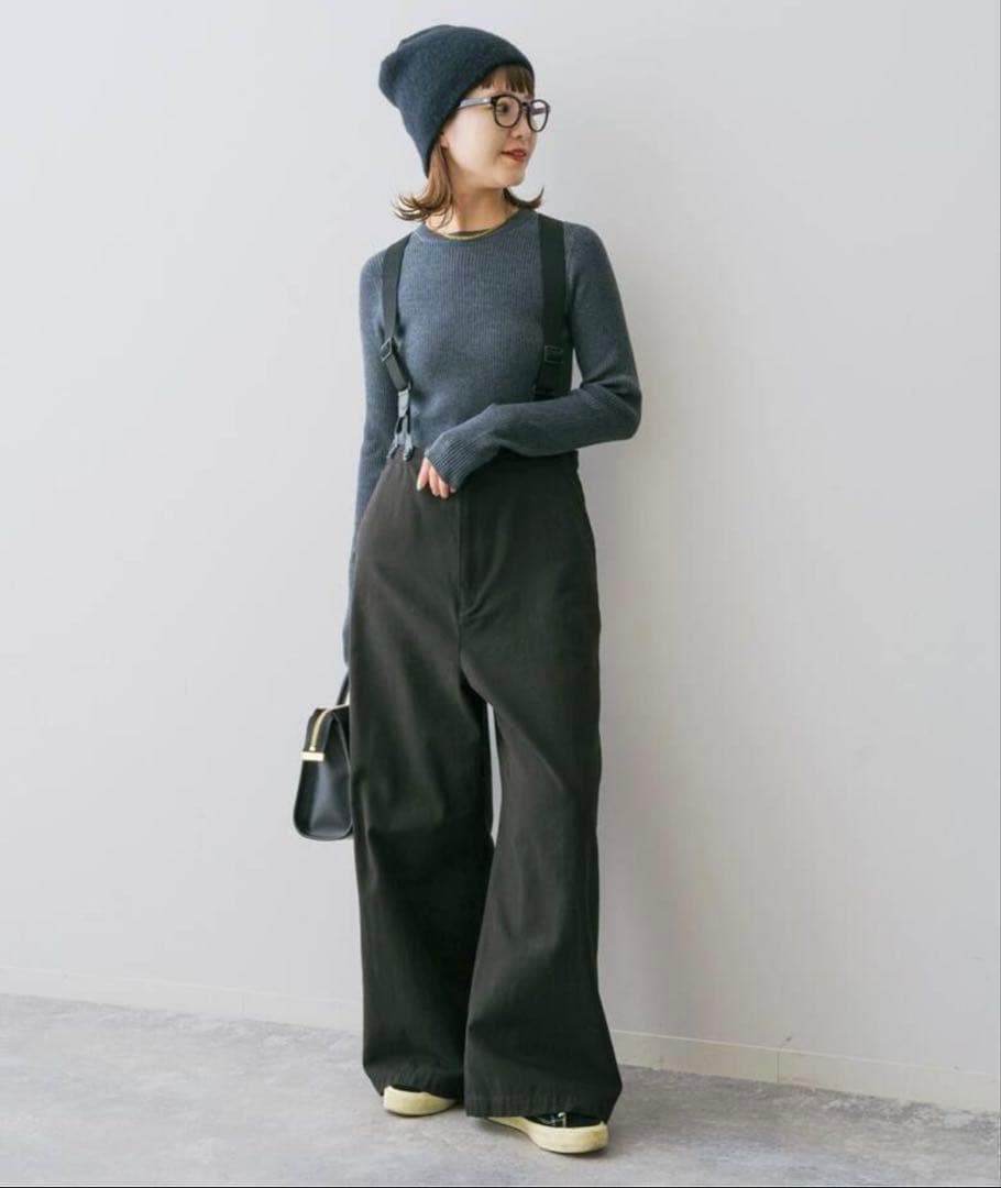 スピックアンドスパン　サスペンダー付きワーカーパンツ