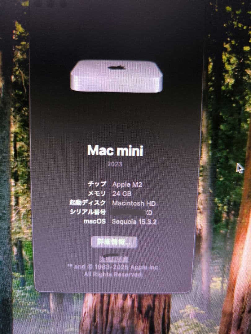 S*@様 Apple Mac mini 2023 M2 24GB / 256GB