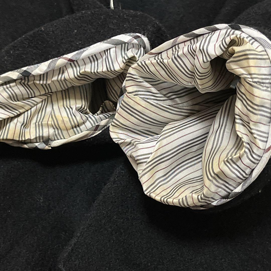 バーバリー ブラックレーベル　メンズ ダッフルコート Lサイズ　牛革紐