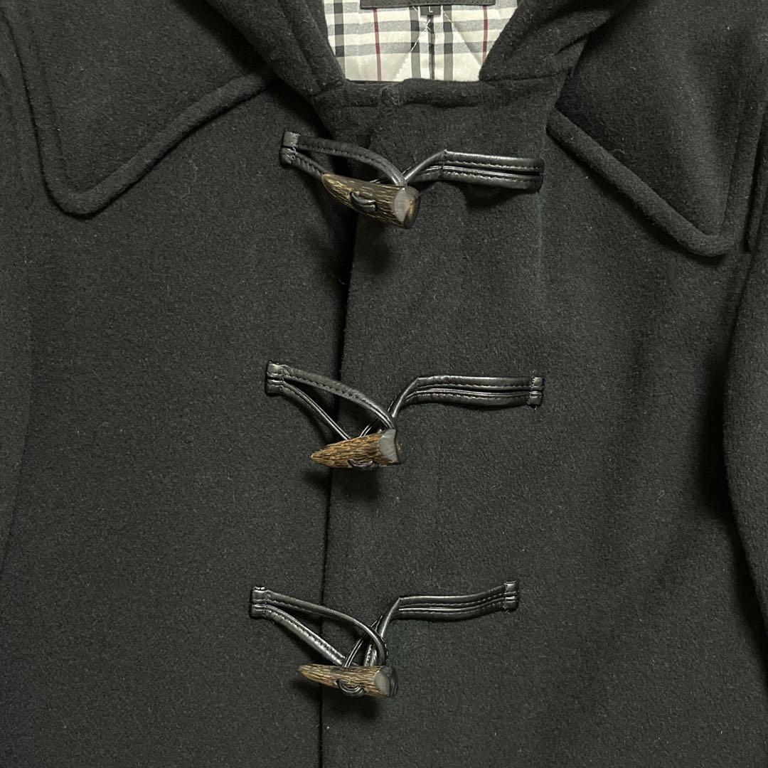 バーバリー ブラックレーベル　メンズ ダッフルコート Lサイズ　牛革紐