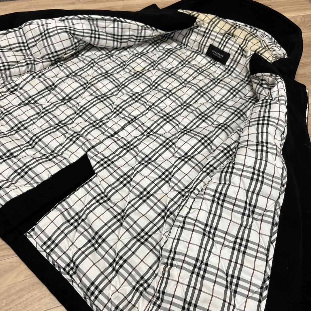 バーバリー ブラックレーベル　メンズ ダッフルコート Lサイズ　牛革紐