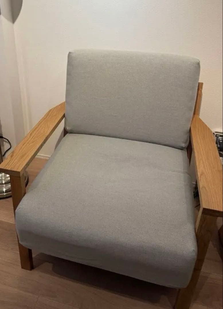 【引き取り限定】ソファ本体木製フレーム 1人掛けソファ（ウレタンポケットコイル）