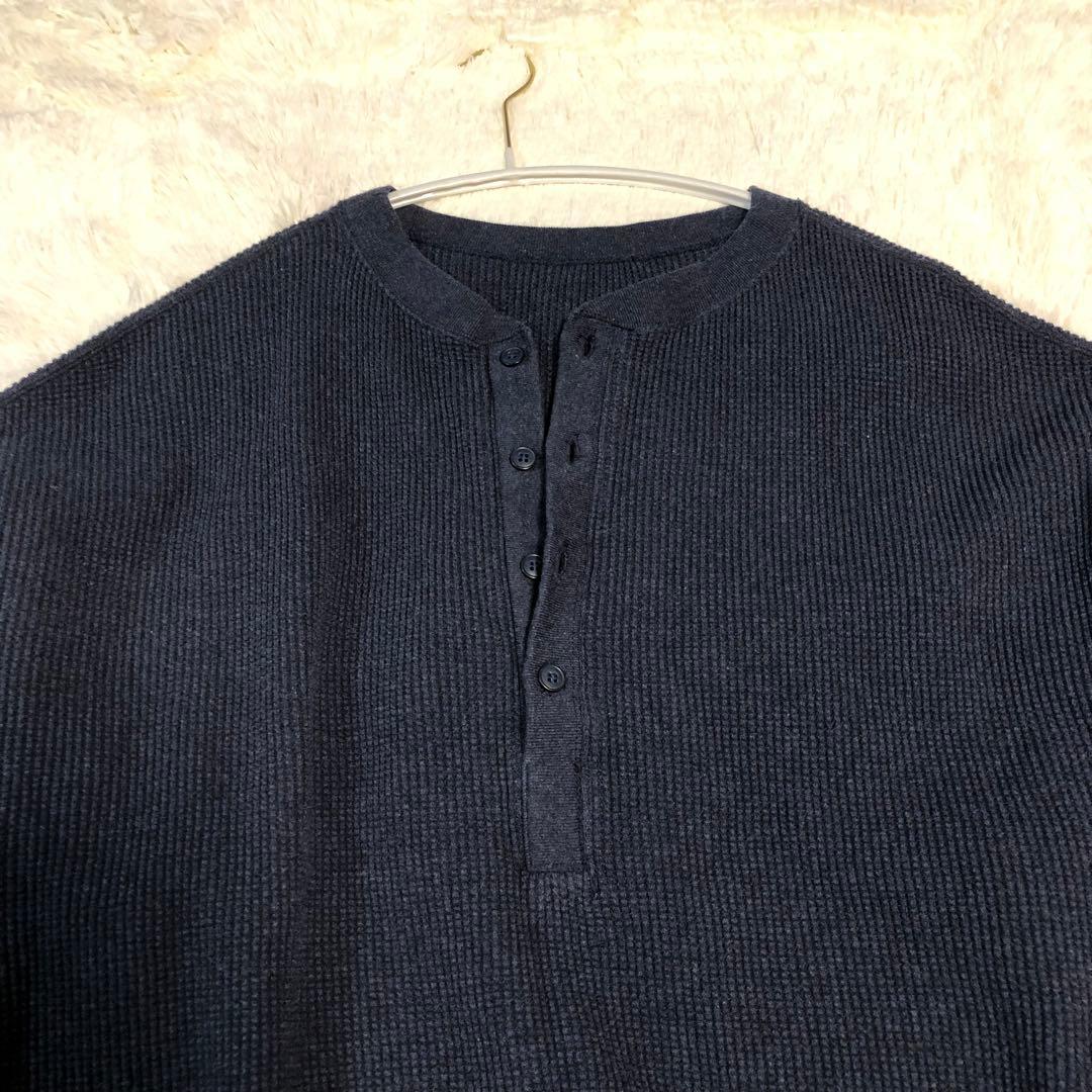 【新品タグ付き】FRAMeWORK ワッフルヘンリープルオーバー　ネイビー