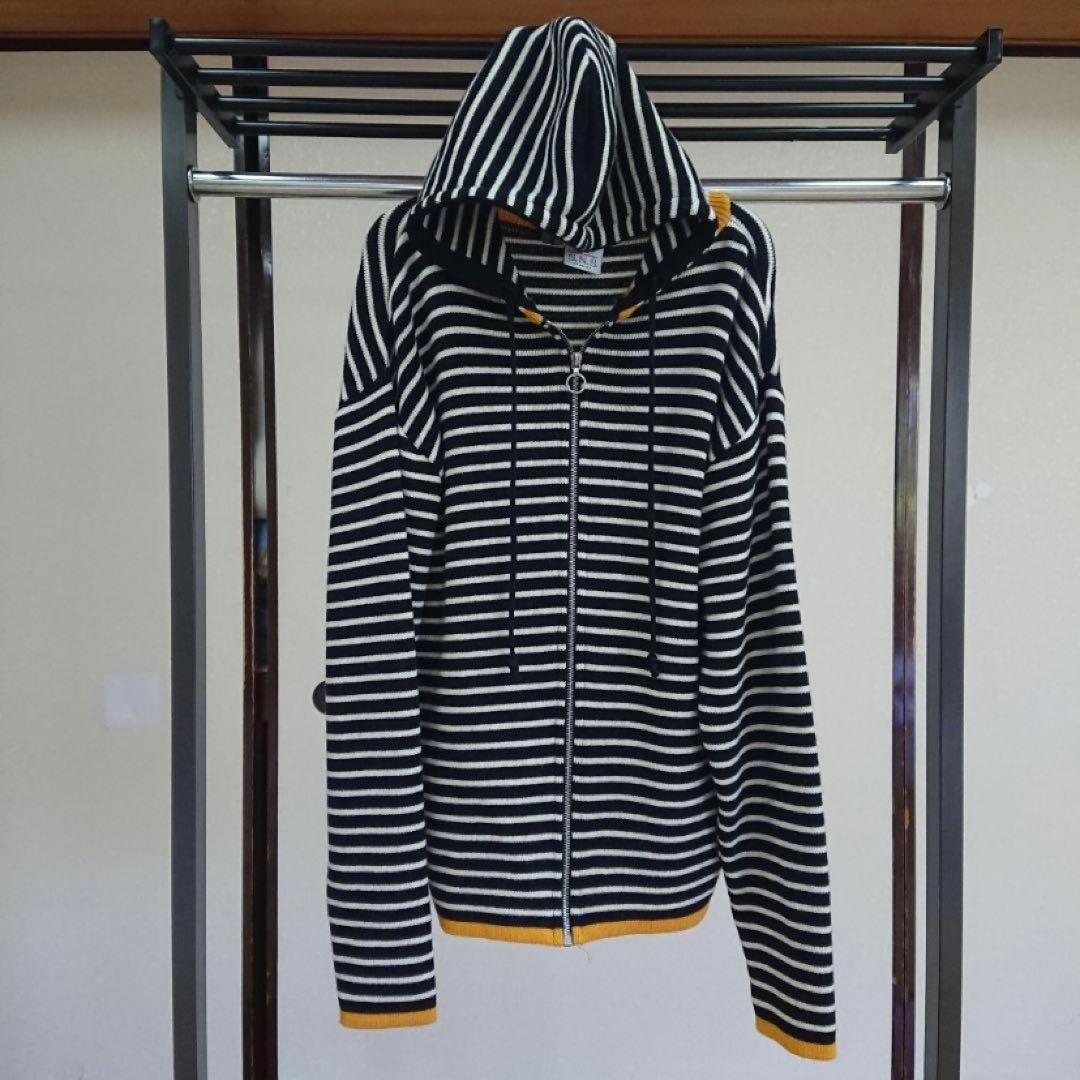 コムデギャルソン　ボーダー　ニット　フーディー