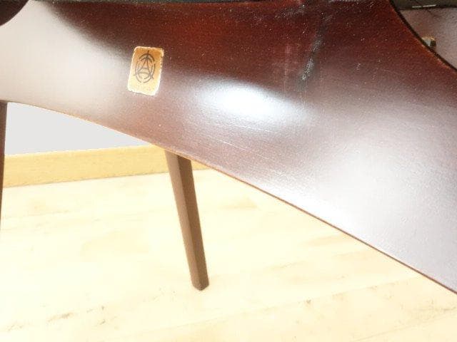 秋田木工　スタッキングスツール（黒色）　座面張替・再塗装済ＵＳＥＤ