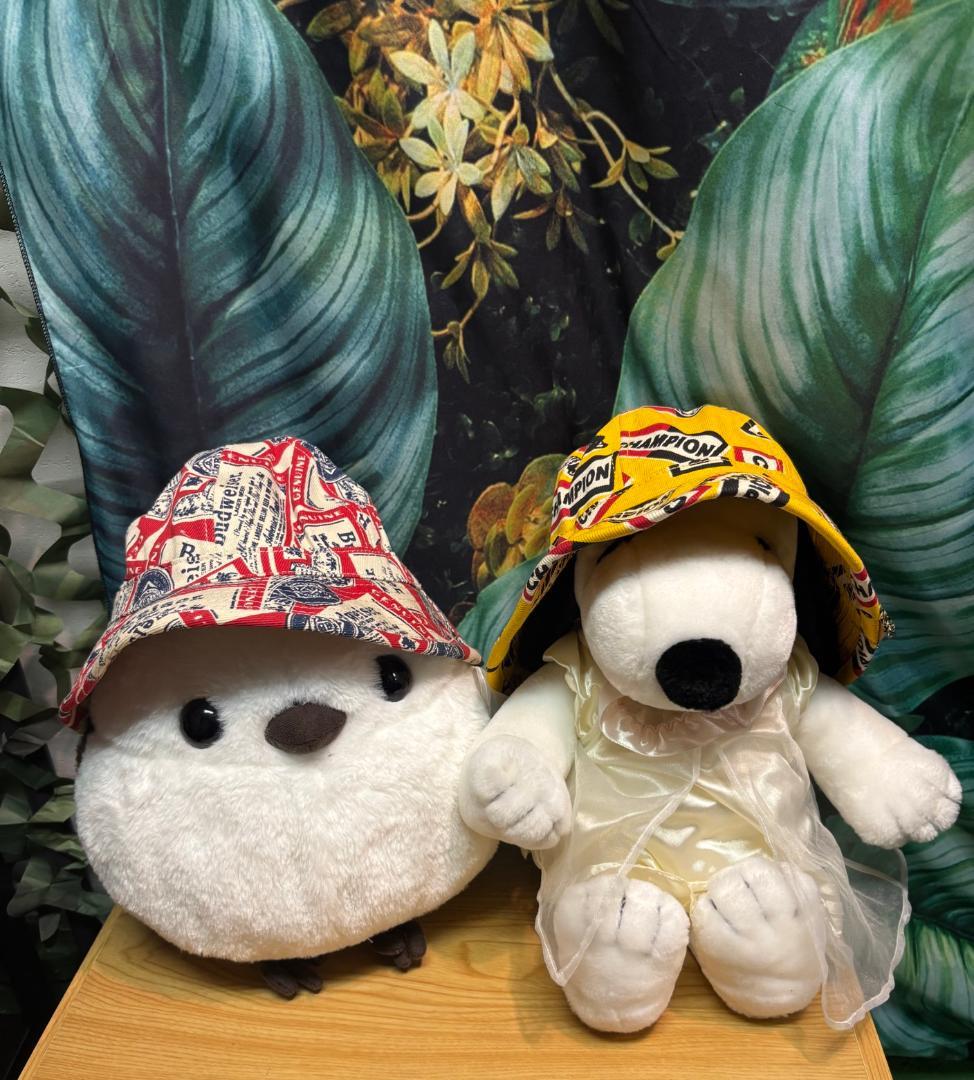 【新品L/USA製】アメカジ系！総柄バケハ2点CHAMPION×バドワイザー