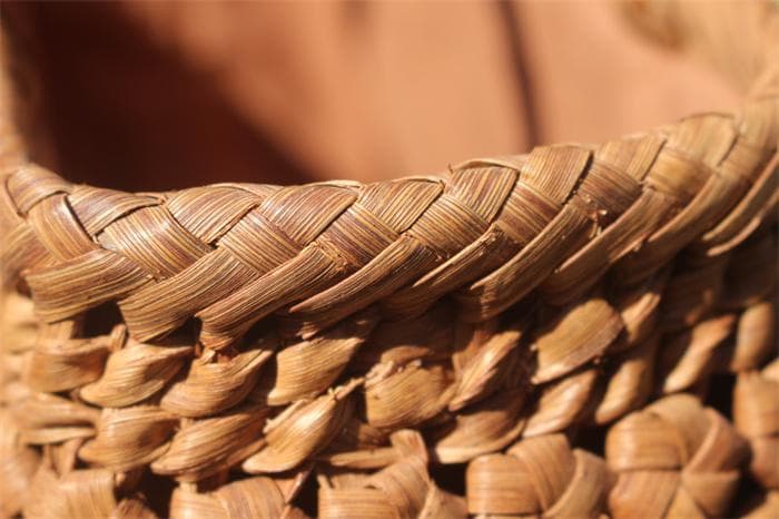 六角花結び編み 山葡萄 かごバッグ やまぶどう 山ぶどう カゴバッグ 持ち手 籠