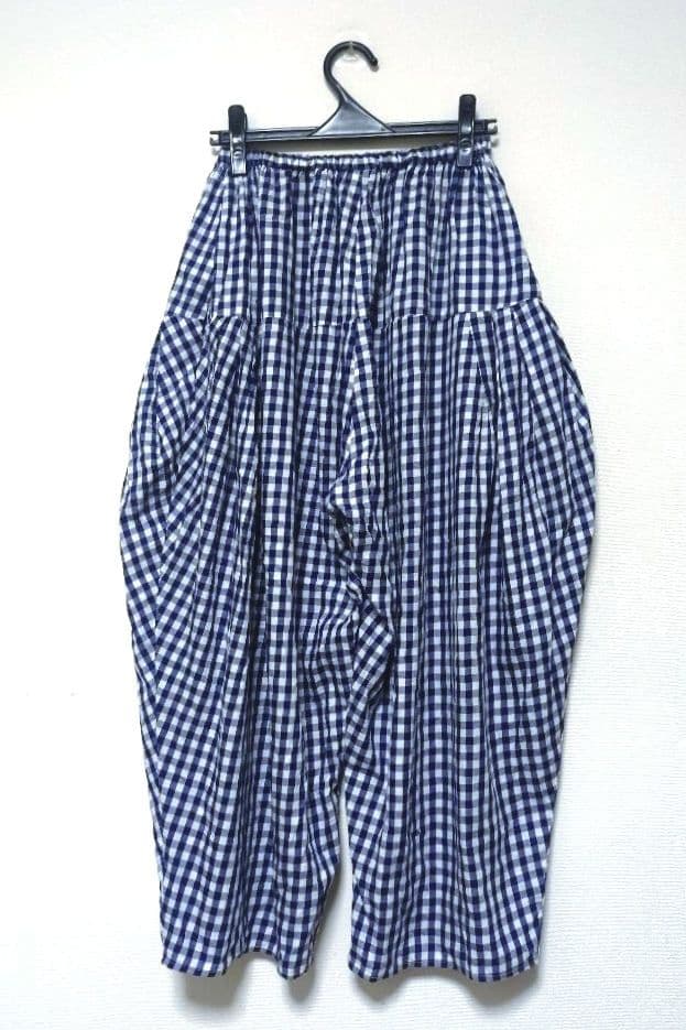 極美品！ビュルデサボン gingham balloon バルーンパンツ フリー