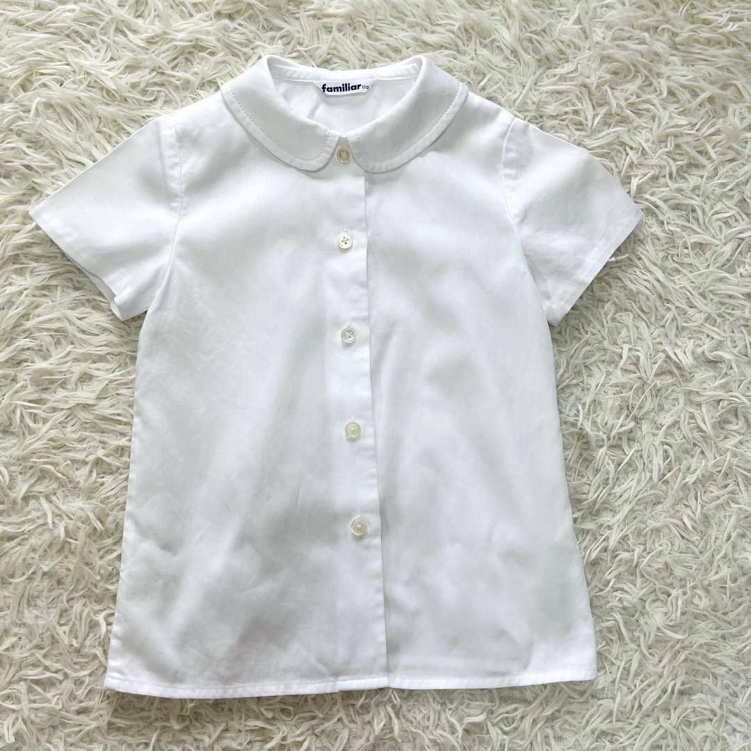 極美品✨ファミリア100アンサンブルスーツ3点　受験　通塾グレー110フォーマル