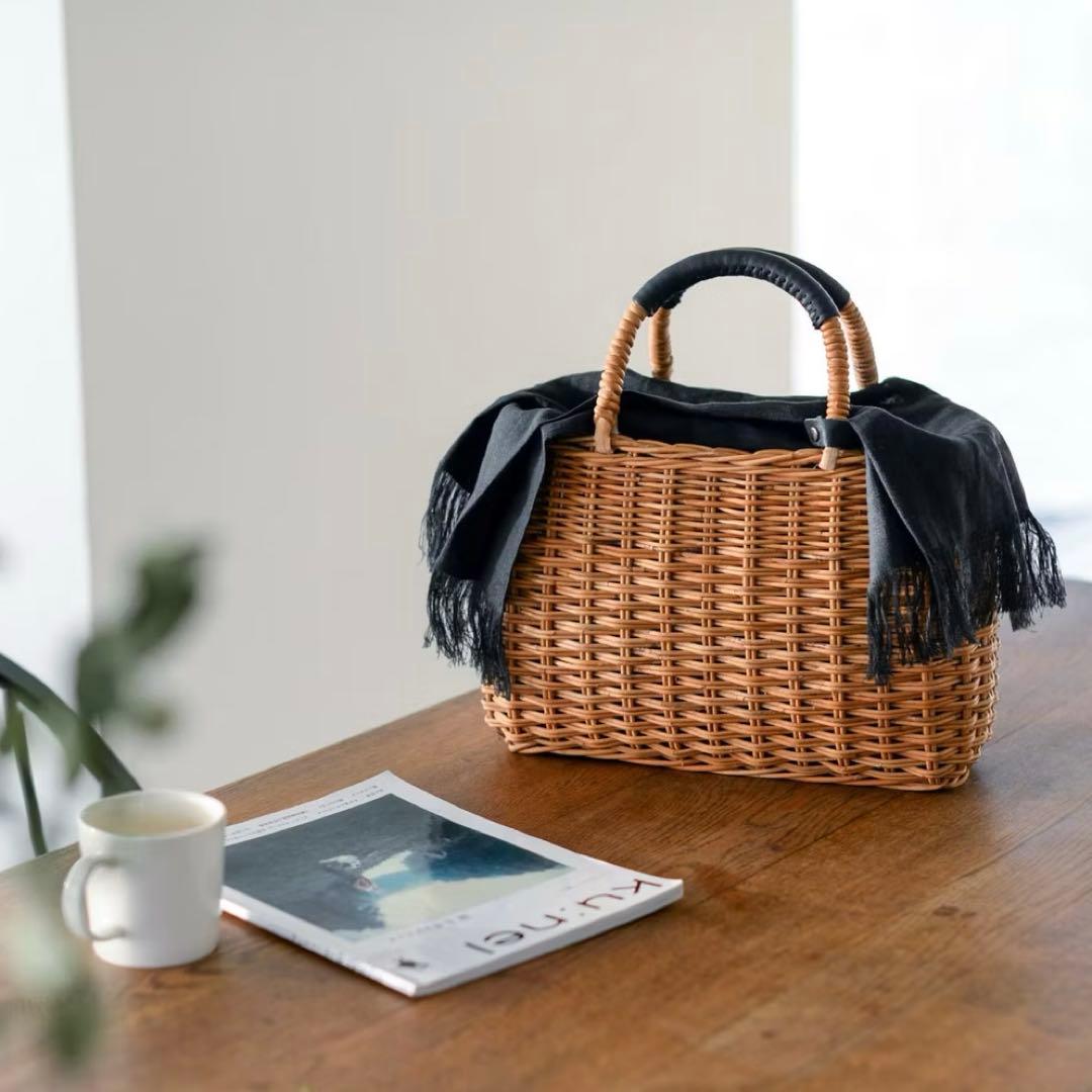 暮らしの道具店 よくばりかごバッグ(リネンクロス付き)