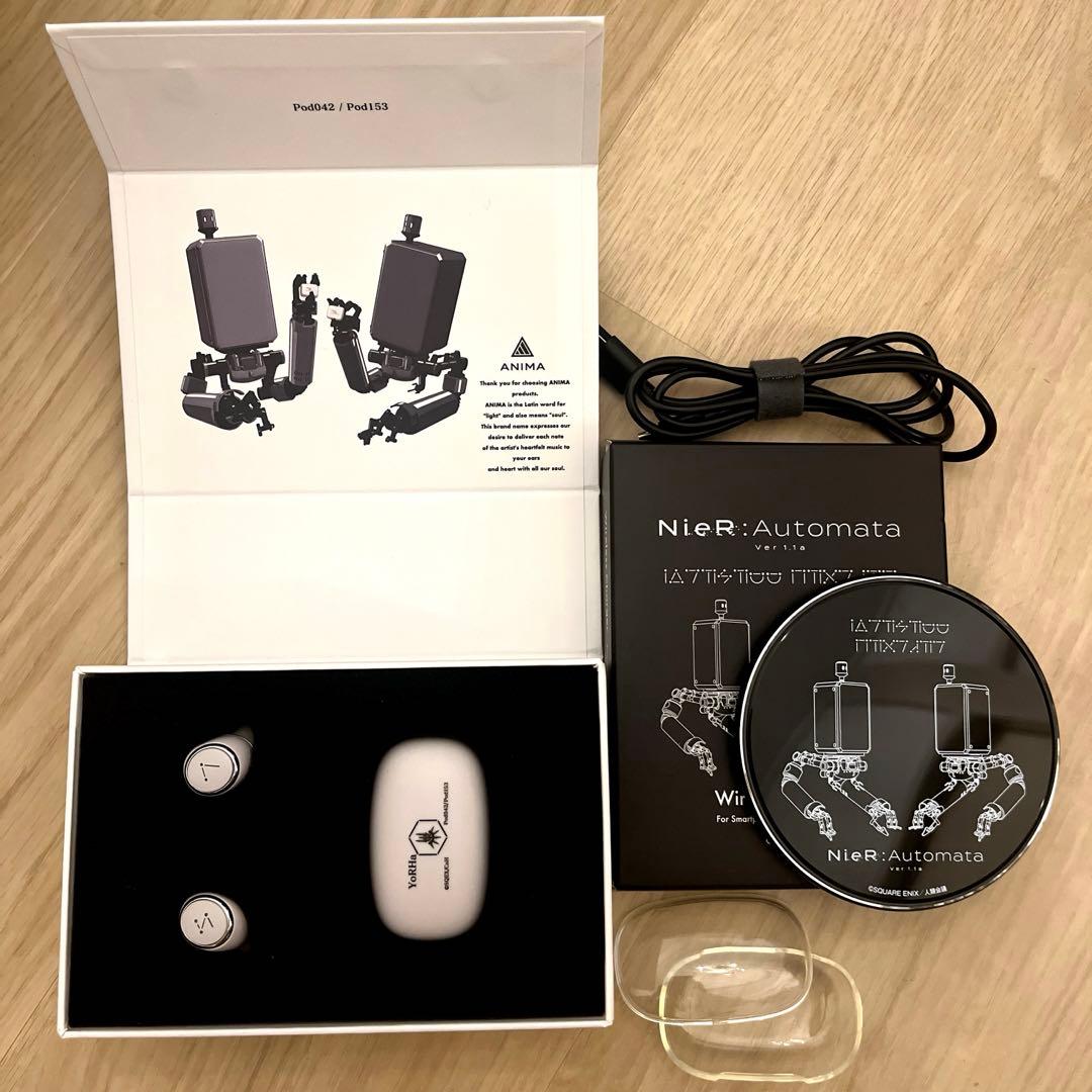 ニーアオートマタ　Podモデル　ワイヤレスイヤホン+保護カバー+ワイヤレス充電器