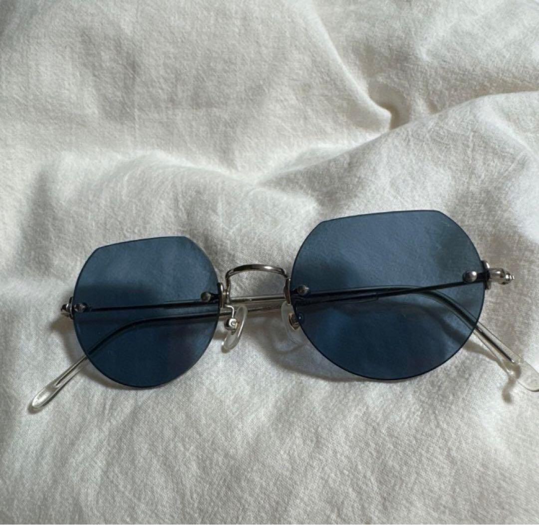 グ*リ様 ayame cutter オクタゴナル サングラス ブルーレンズ