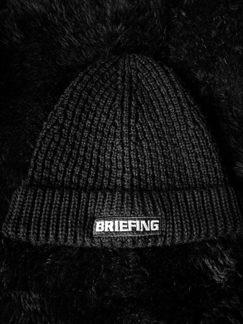 美品MEN’S WR WOOL BEANIE BLACK ブリーフィング