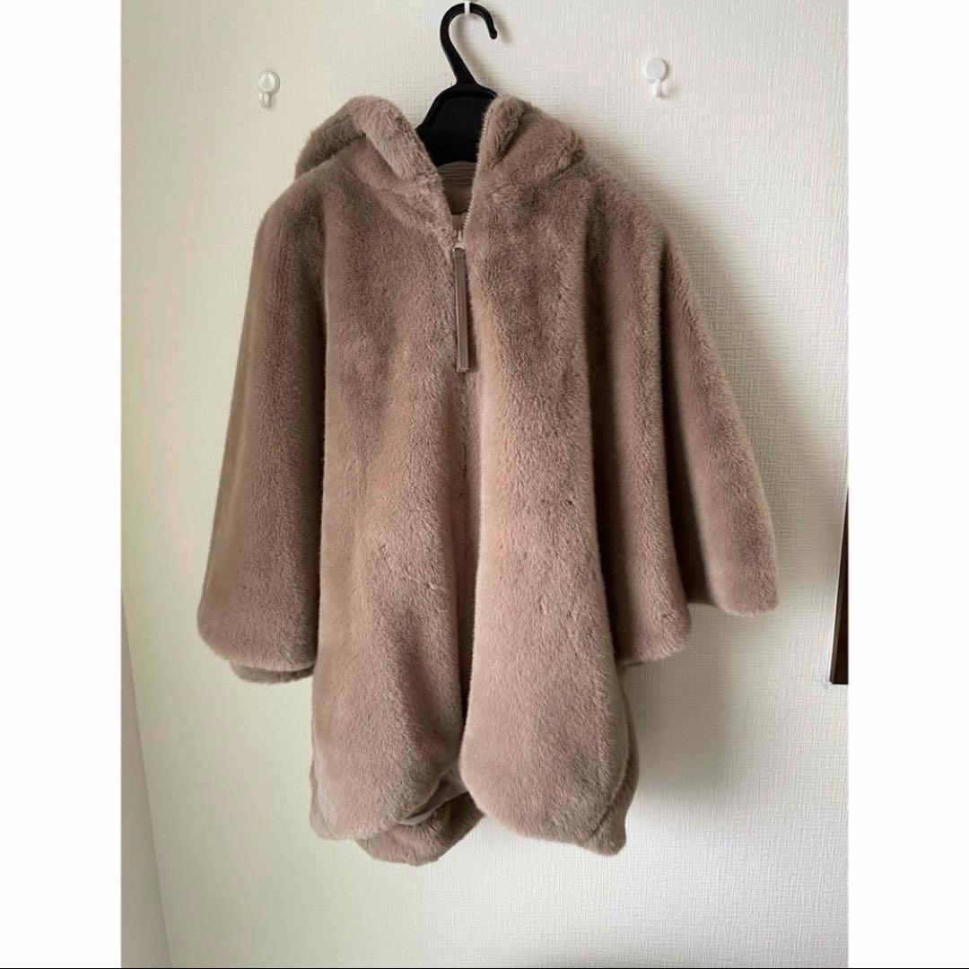 ジャスミン　CADUNE川上桃子さんコラボ　ファーコート　キャメル　38