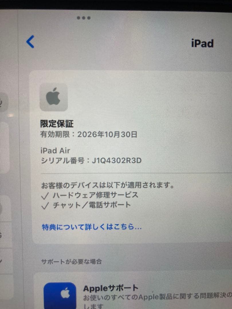 【極美品】11インチ iPad Air (M3)Wi-Fi 128GB ブルー