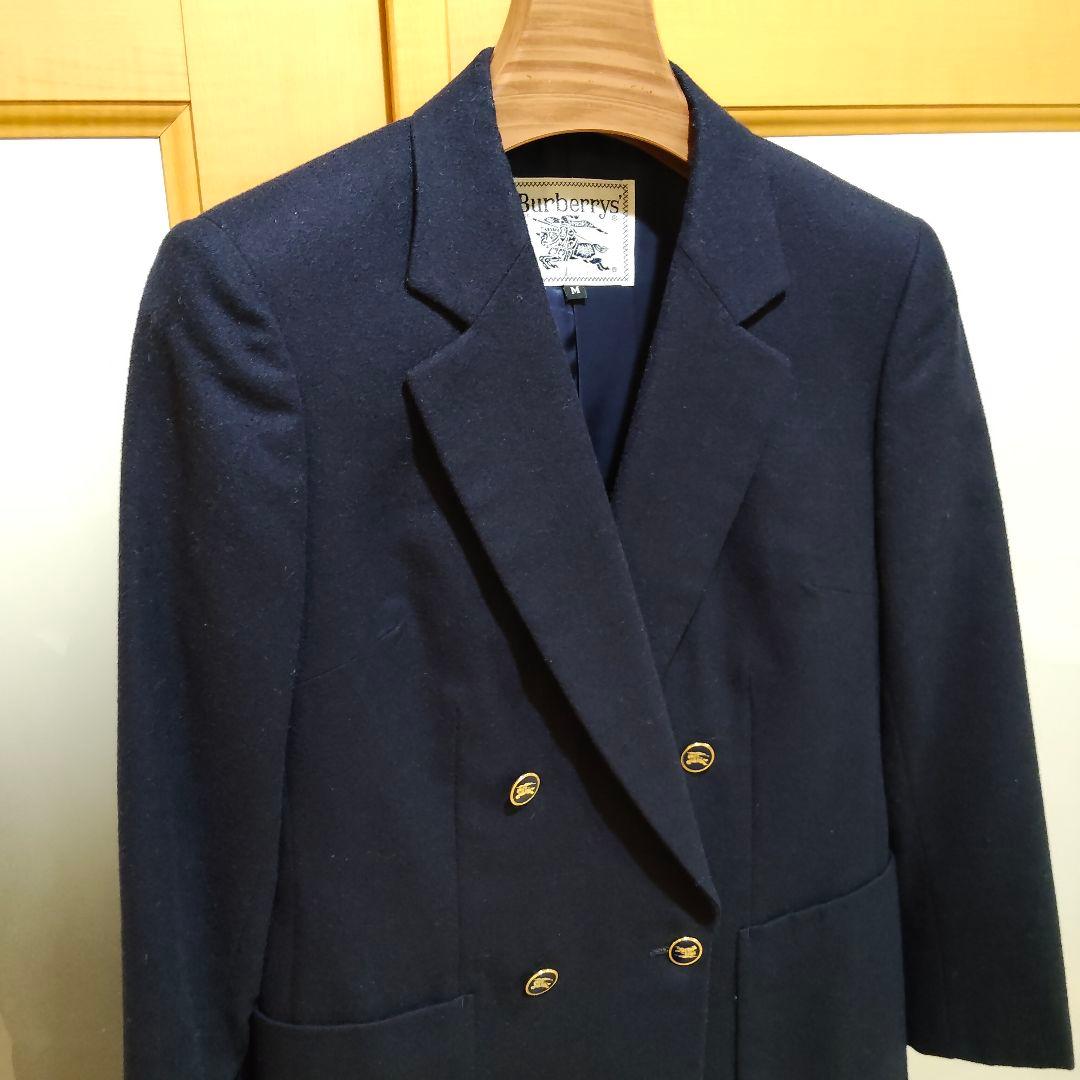 Burberrys バーバリー 希少 ロゴボタン ダブル 紺ブレ ジャケット M