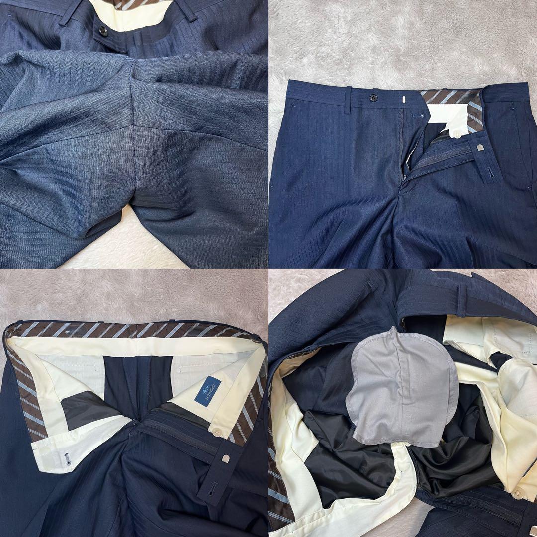 ☆美品☆ ORIHICA 3ピース リバーシブルベスト スーツ ネイビー A6