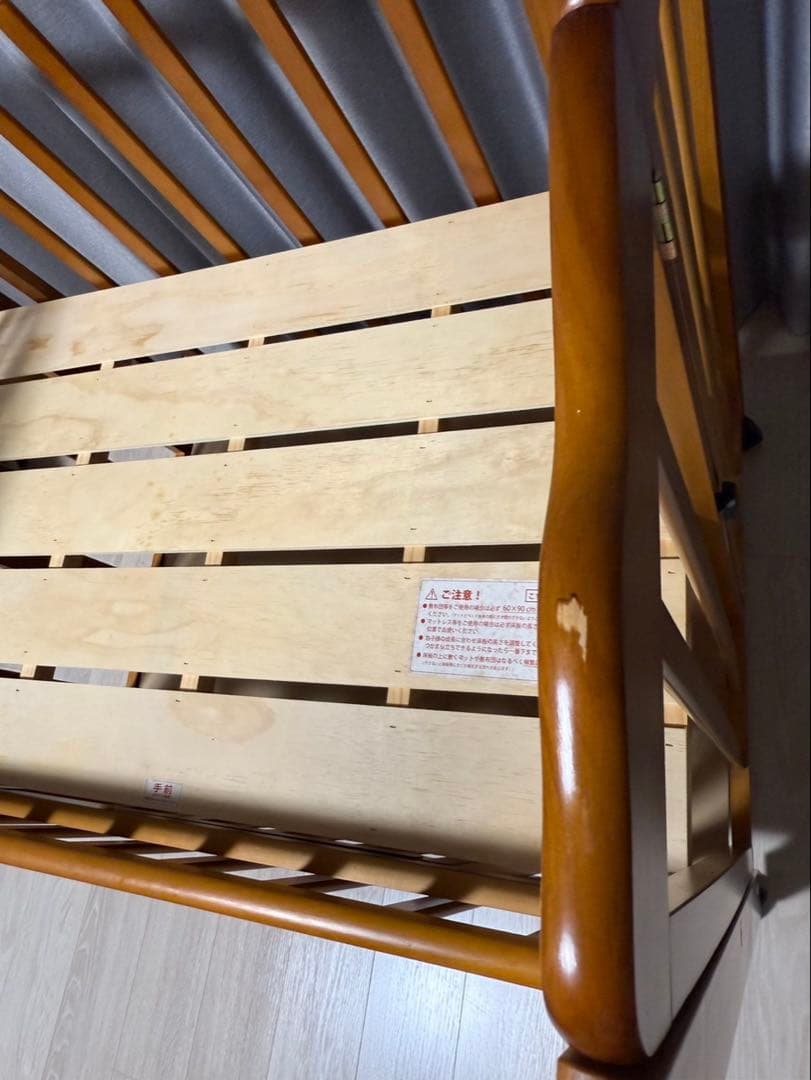 【美品】大和屋 パタン 折りたたみ ミニベビーベッド キャスター付