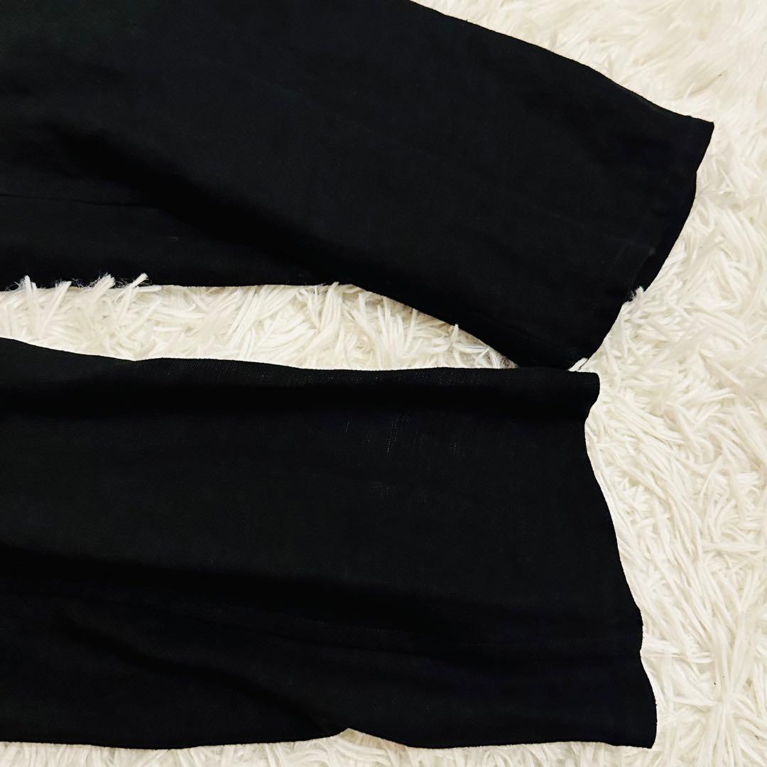 極美品 コモリ リネンブレンド スタンドカラージャケット 黒 3 COMOLI