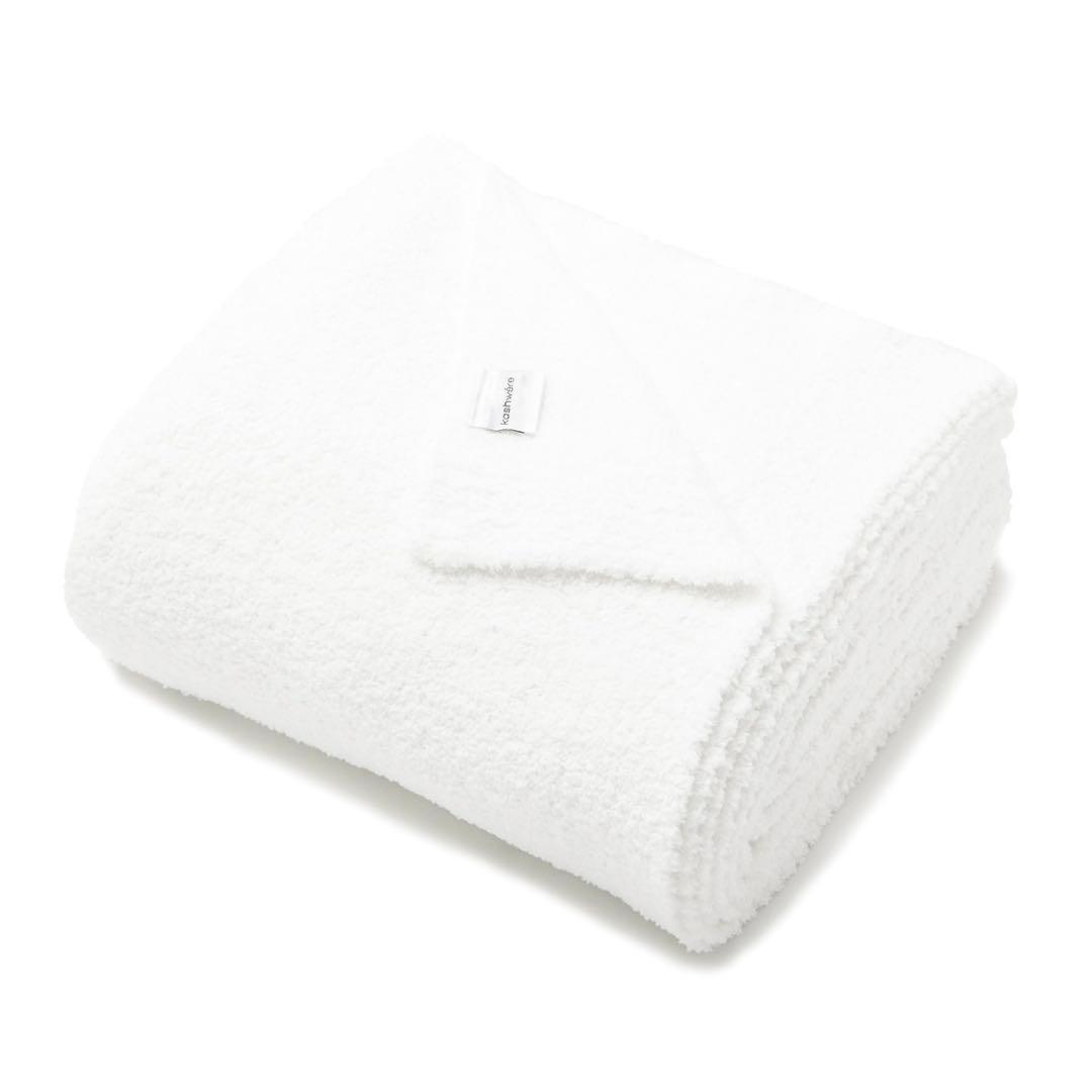 【未使用 タグ付】KASHWERE カシウエア キング ブランケット 毛布 白