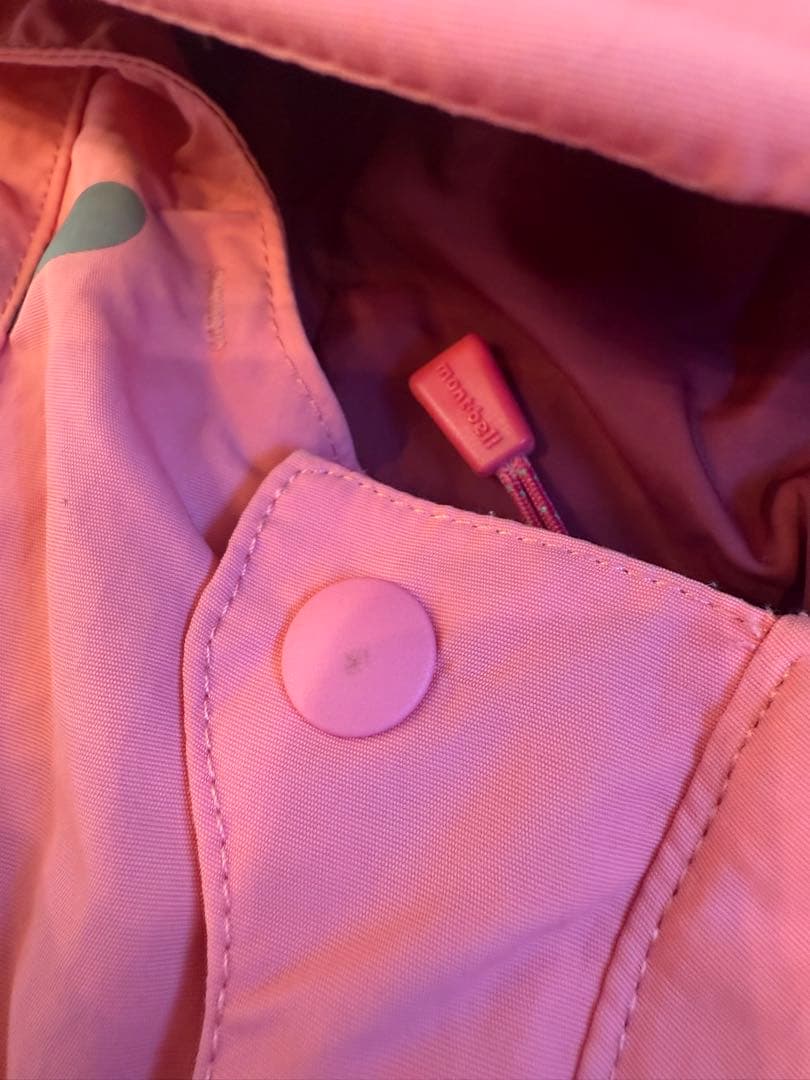 モンベル　mont-bell スキーウェア　上下セット　ピンク　110 手袋付き