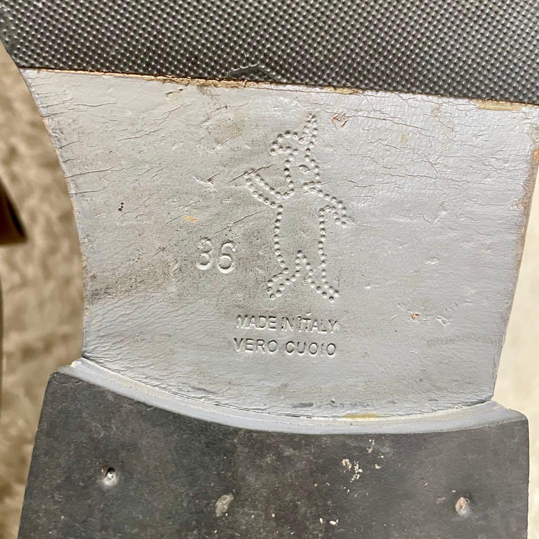 MARNI マルニ フリンジ キルト レザー 厚底ローファー キャメル 36