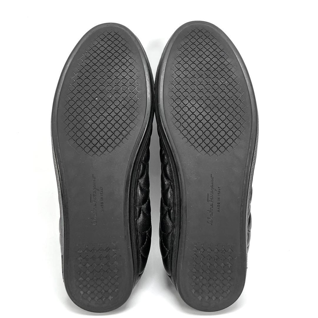 FERRAGAMO　パンプス　ヴァラリボン　キルティング　バレエシューズ