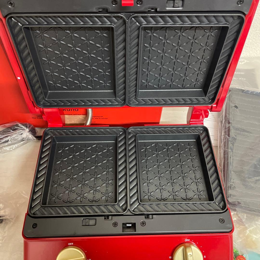 BRUNO ブルーノ グリルサンドメーカー ダブル　レッド