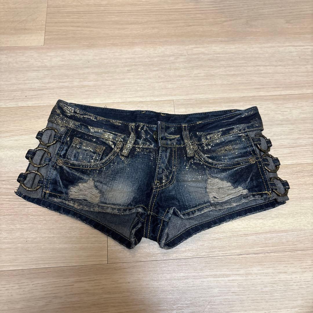 美品 d.i.a ダメージ加工バックル付きショートパンツ y2k ギャル