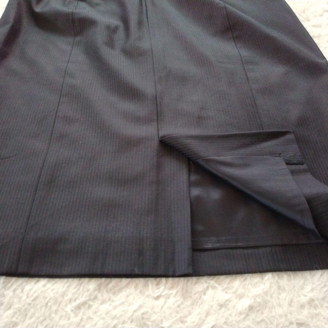 【23区】美品 ストライプ セットアップ スーツ ネイビー 大きいサイズ 46