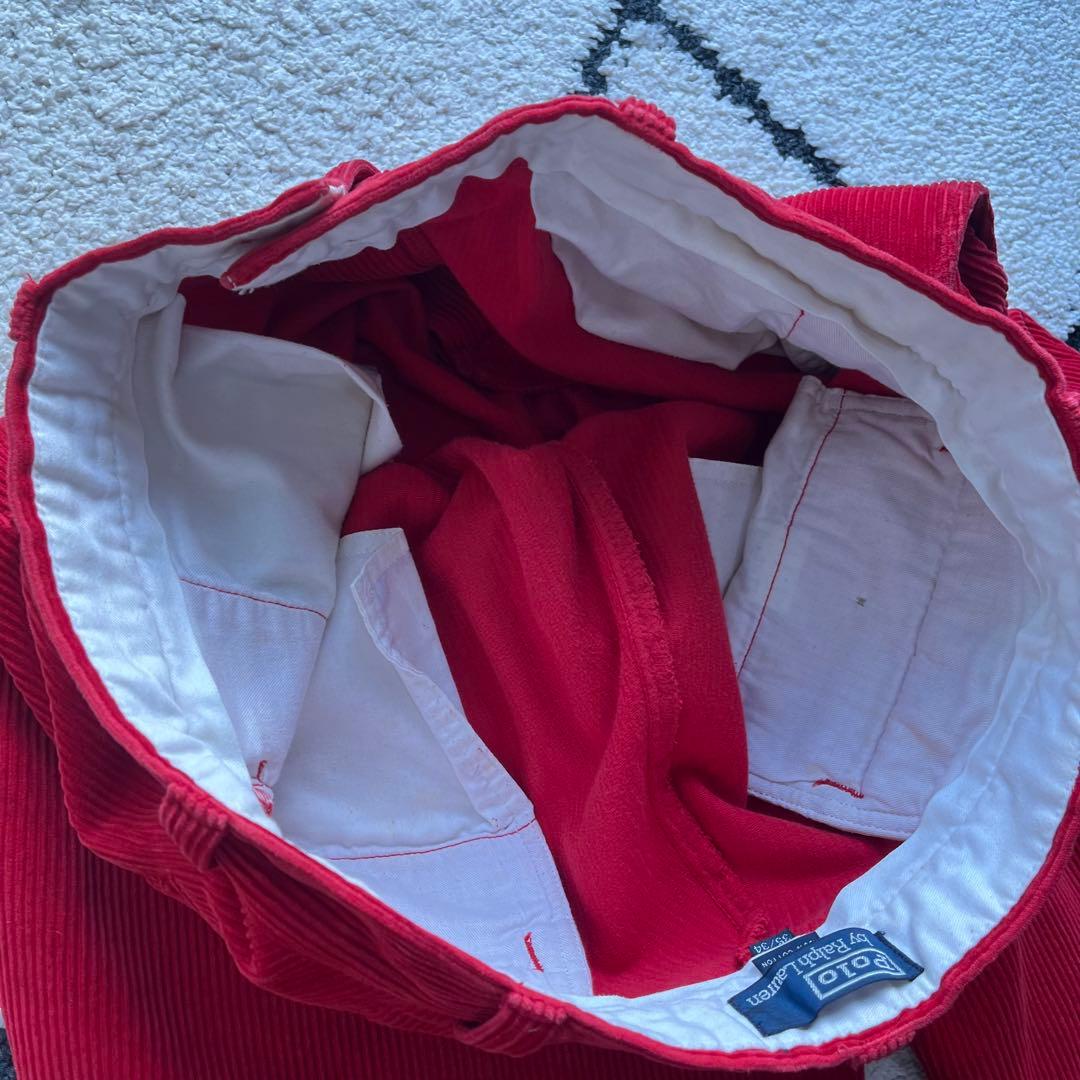 Polo by Ralph Lauren 赤 コーデュロイパンツ 太畝 90s