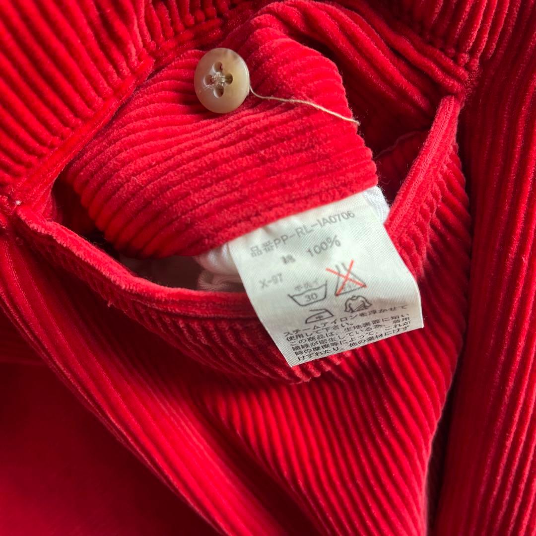 Polo by Ralph Lauren 赤 コーデュロイパンツ 太畝 90s