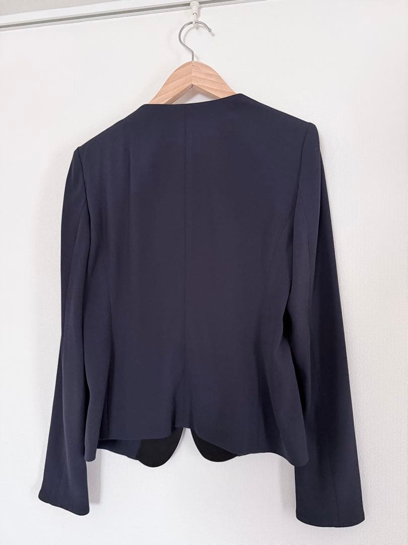 BEIGE, ノーカラージャケット ネイビー クリーニング済