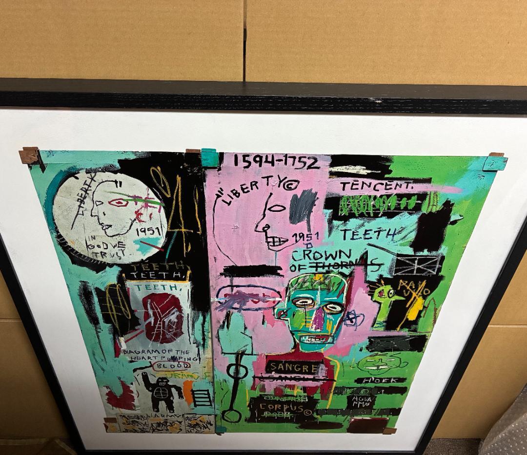 Jean-Michel Basquiat 【フレーム付き】バスキア　絵画