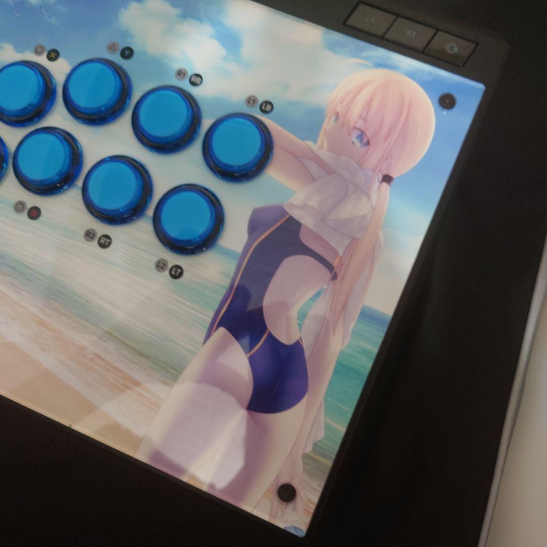 GameSir C2 自作イラスト付 アケコン　mad cats