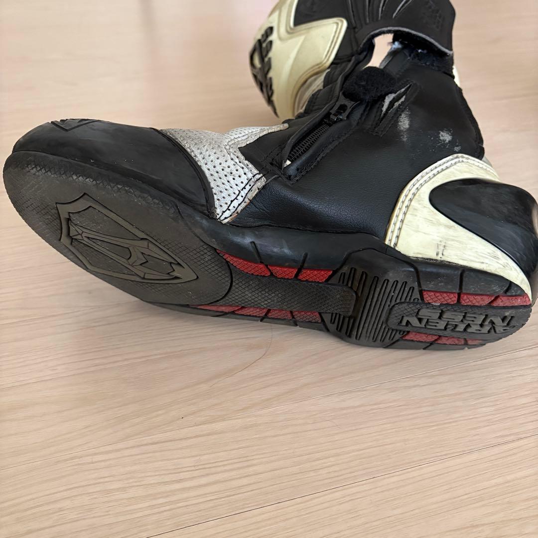 Arlen Ness レーシングブーツ 42サイズ ブラック×ホワイト