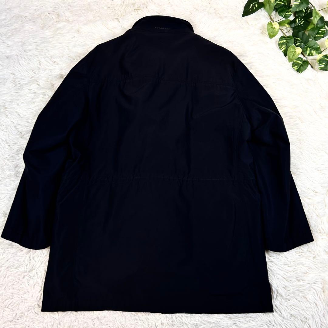 バーバリーロンドン 2way スタンドカラーコート ノバチェック M ブラック