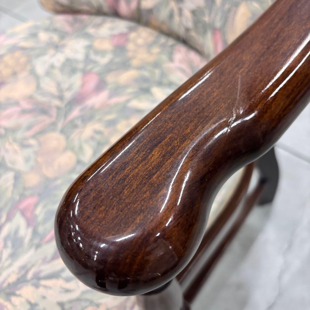 karimoku カリモク コロニアル アームチェア 1人掛け ベージュ 花柄