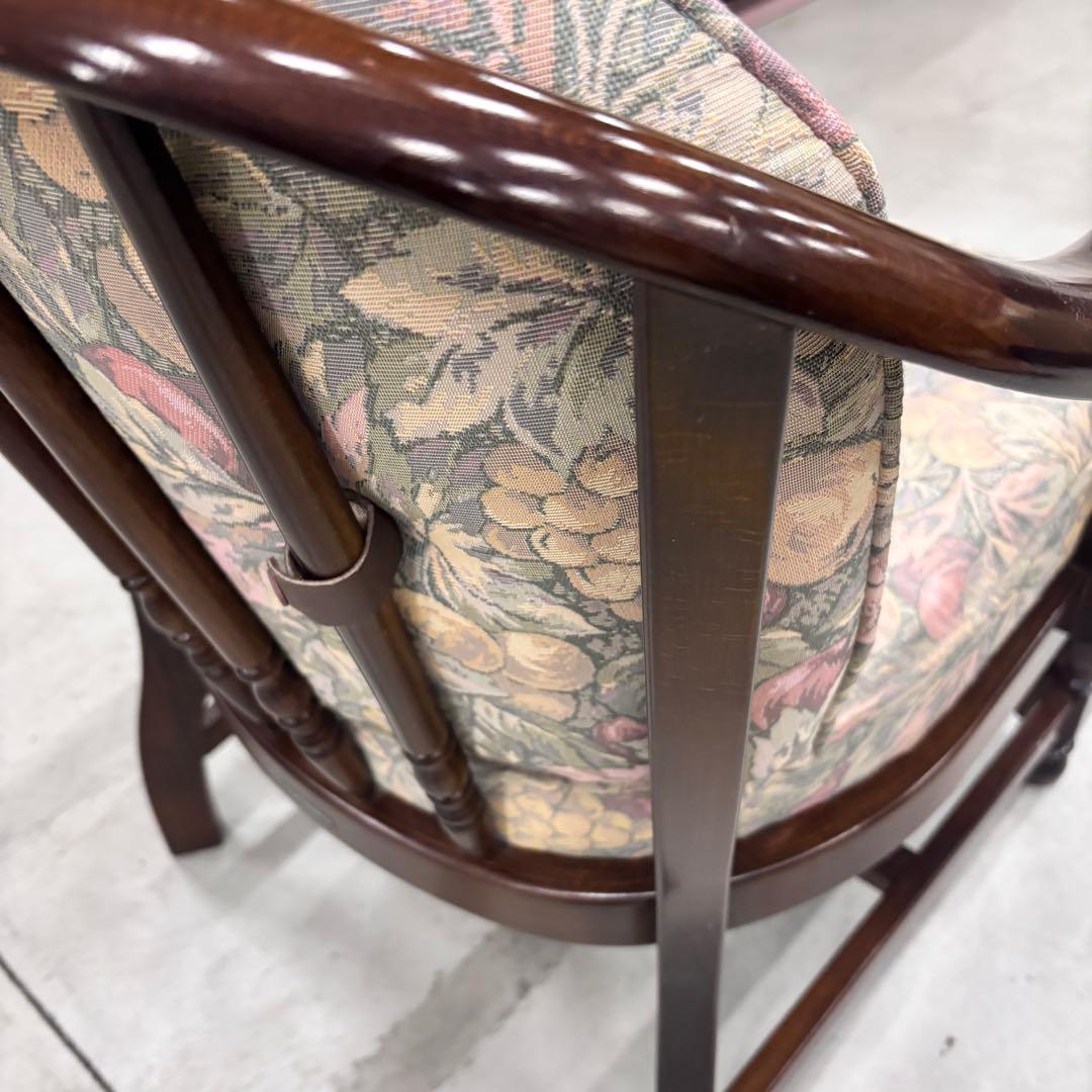 karimoku カリモク コロニアル アームチェア 1人掛け ベージュ 花柄