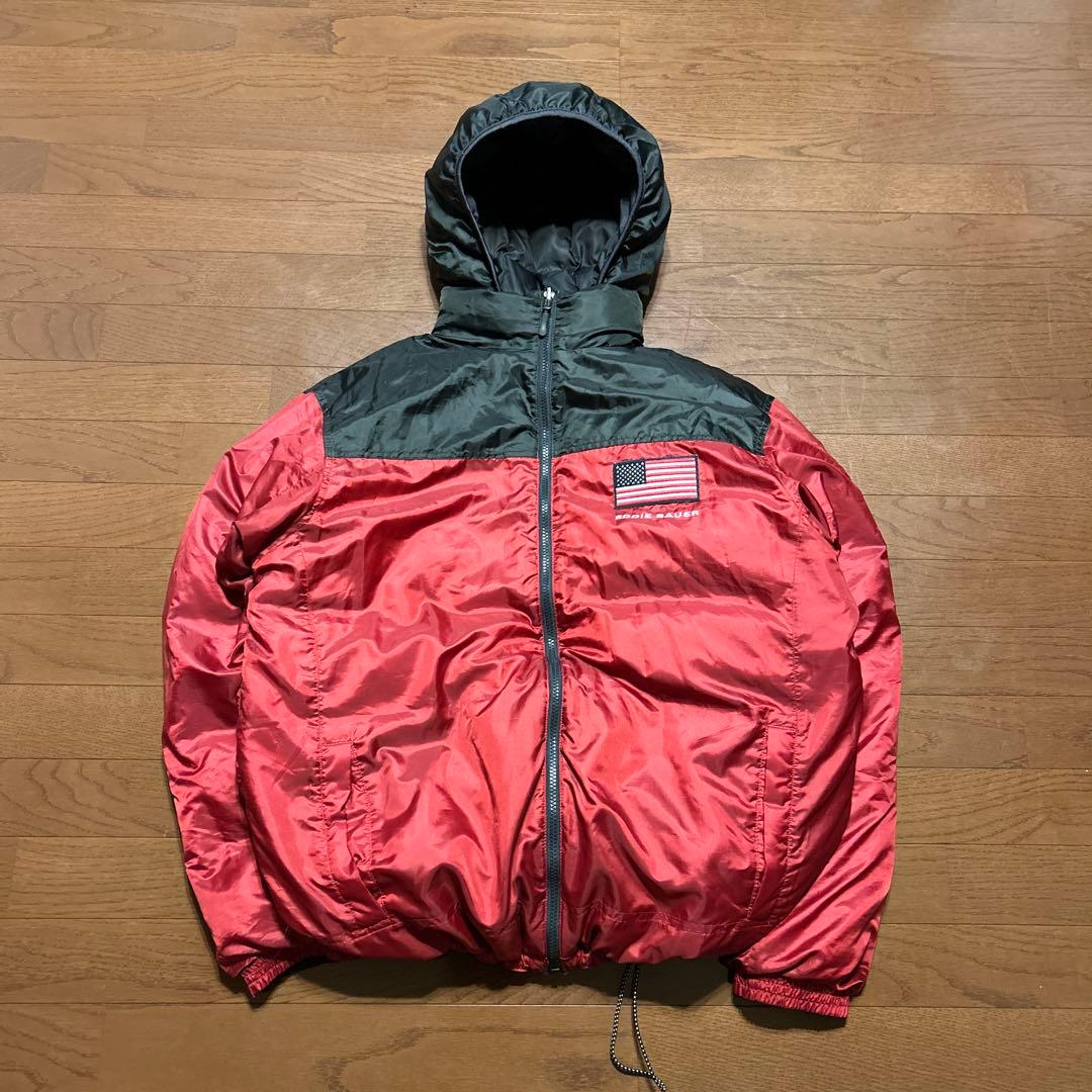 eddie bauer リバーシブル ダウンジャケット XLサイズ puff