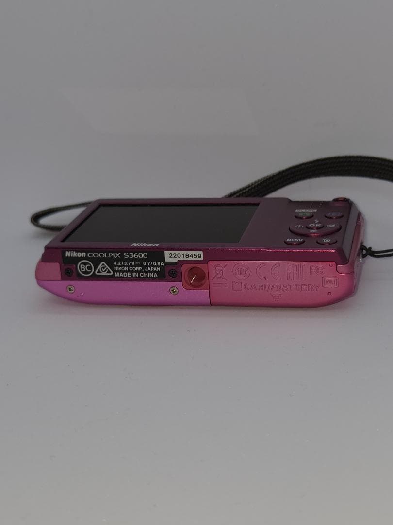 【美品】【スマホ転送OK】ニコン Nikon COOLPIX S3600 ピンク