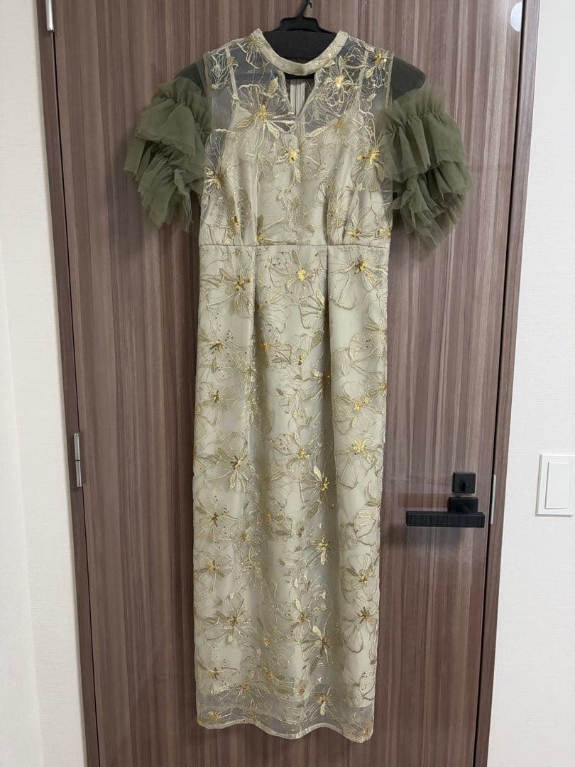 ニアナ スパンコール刺繍レースドレス