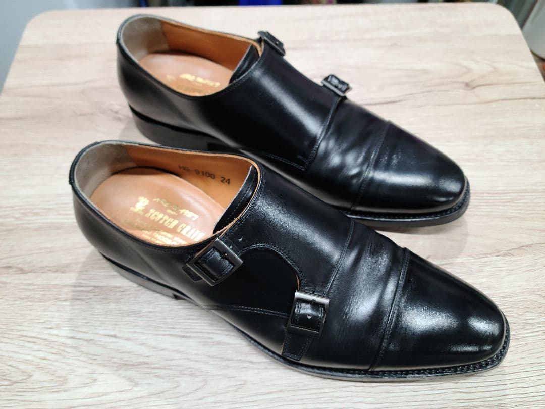 スコッチグレインHG-9100 ダブルモンクビジネスシューズ 24cm