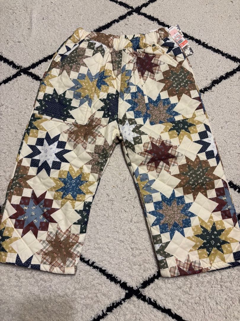 soft_cheese しまむら　パッチワークジャケット・パンツセット