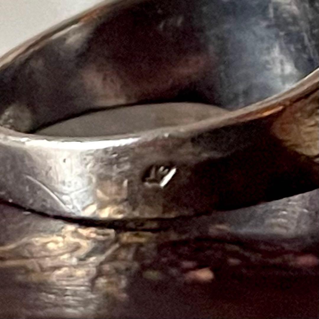 ブギウギ 　純銀製紋章デザインリング　フランスアンティーク　シグネット指輪