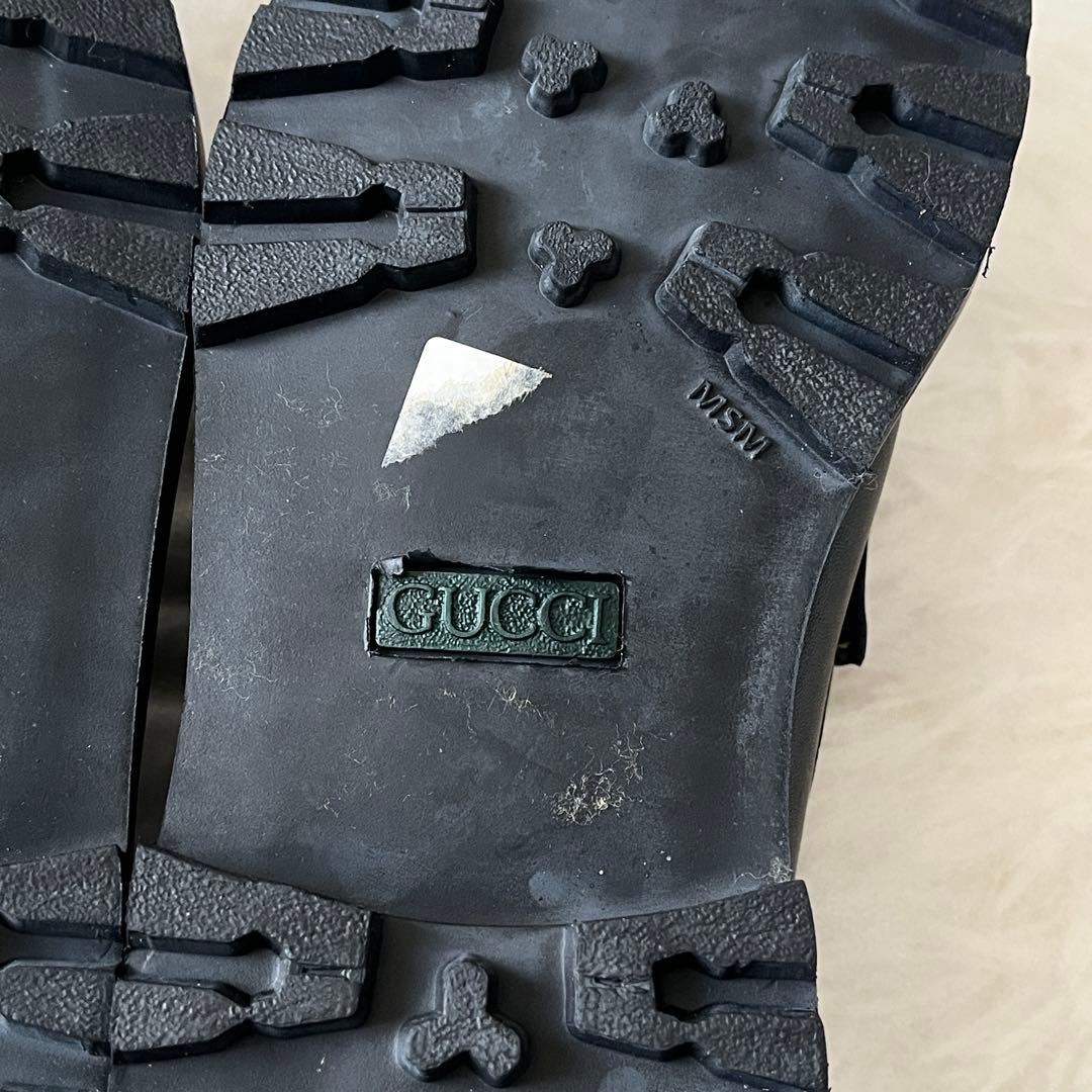 未使用✨GUCCIグッチ　ホースビットローファー　レザー　ブラック　厚底　黒