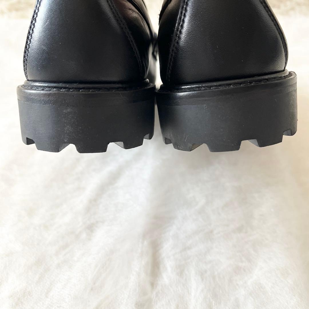 未使用✨GUCCIグッチ　ホースビットローファー　レザー　ブラック　厚底　黒